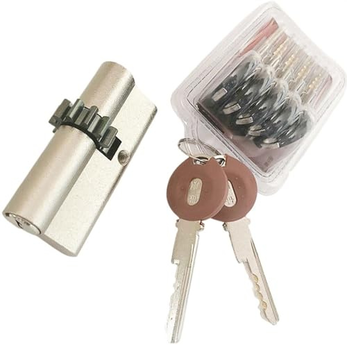 Bombin Cerradura Seguridad,Bombin Doble Embrague Cilindro de cerradura de 11 dientes Cerradura de puerta antirrobo Cilindro de cerradura de puerta exterior Cilindro de cerradura de 11 dientes Cerradur