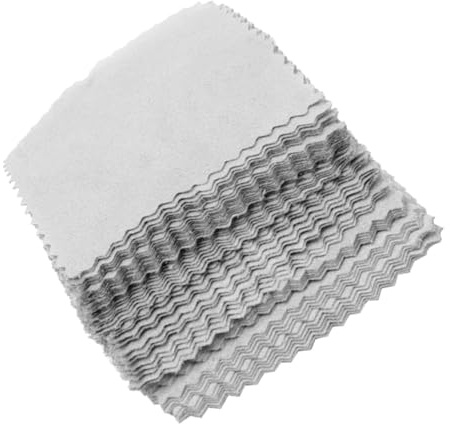 TEHAUX 100pcs Wiping Cloth Polishing Cloth for Jewellery Cleaning Pop Independent Bag Packaging Made of Material