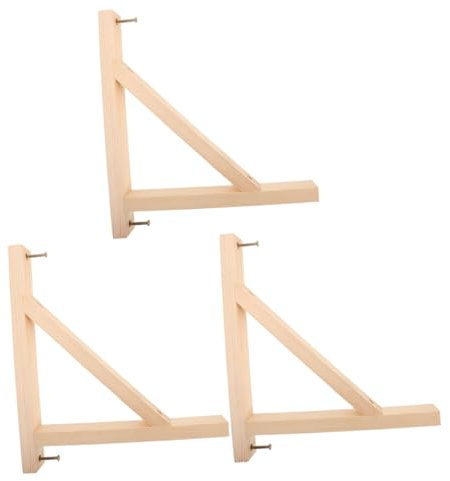 Angoily Dreieckige Regalhalterungen 3 Stück Regalstützen Aus Holz Schwebende Regalhalterungen Für Dekoration Und Aufbewahrung