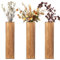 Trendecor 3 jarrones de pared de madera, jarrones de pared de madera, maceteros de pared modernos de madera, decoración de pared en estilo rústico, para plantas verdes y flores secas, salón,