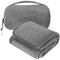 Coperta Da Viaggio Aeroplano 2 In 1, Cuscino Di Trasformazione 2 In 1, Coperta Aeronautica, Coperta Da Aeroplano Morbida, Coperta In Flanella Super Leggera E Morbida Per Vacanze, Ufficio (Grigio)