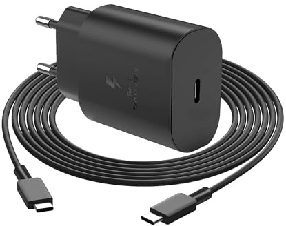 25W USB C Ladegerät Schnellladegerät für G alaxy S25 S24 S23 S22 S21 S20 Note20 S10 A73 A71 A56 A55 A54 A53 A35 S9 S8 USBC Netzteil mit Ladekabel Stecker Schnellladekabel Kabel Adapter