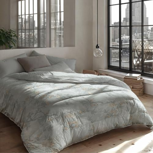 Zelesta Royalbed Light Bettdecke 240x200 cm 4 Jahreszeiten - Bettwäsche winterdecke und Sommer-Bettdecke Duvet - Waschbare bettdecke ohne Bezug - Anti-Allergene Steppdecke - Bettwäsche mit Muster