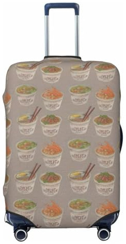 NBAGHPQ Coquetier de nouilles Ramen Imprimé Double Face Élastique Protection Universelle Valise Housse Unique Protection Bagages, Noir , L