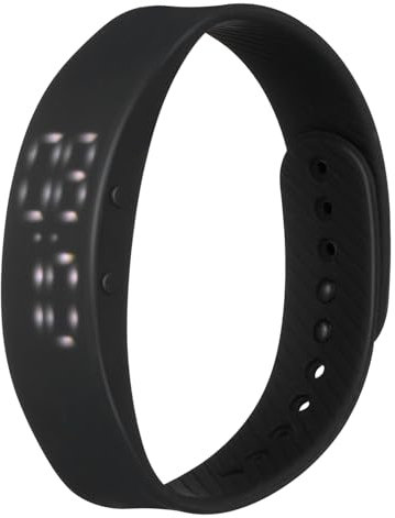 HOMSFOU Bracciale Smart Intelligente Silicone con Cinturino Regolabile Resistente All e Cronometro per Fitness e Allenamento Nero