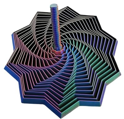 Finger Stern - Sechseckiges Finger Spielzeug Zur Entspannung Mit Griff | Stressabbau Wirbelspirale Für Reise Weihnachten Geburtstag Geschenk