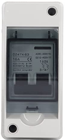 Walfront Interruttore a Mintea 16A con Viaggio Magnetico Termico, Interruttore di Isolamento Impermeabile IP65 per Solare Fotovoltaico 12-400V
