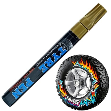Hiemible Car Tire Letter Pen | Erasable Weatherproof Non-Fading Quick Dry Tyre Drawing Marker | Car Wheels Tires Lettering Pen,for Vehicle Motorcycle Bikes Metal Glass