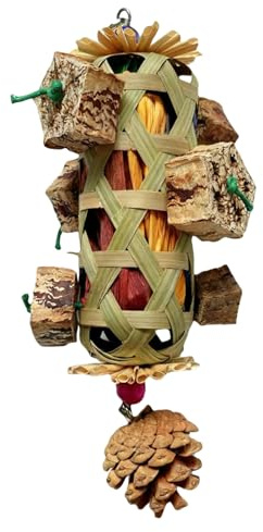 Yplkm Juguetes para Aves,Forrajeo Y Masticación para Mascotas, Natural Mordedor para Loro De Jaula - para Canarios Agapornis Cacatúas Ninfas Interior Entrenamiento Entretenimiento Juego Mental