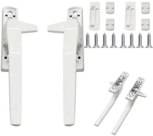 mireiar Window Handles for UPVC Windows 2 Pcs Window Handle UPVC Window Handles Replacement White Window Handle Replacement Left and Right Hand Double Glazing Durable for Casement Windows