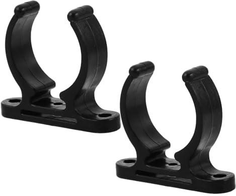 FENICAL 2pcs Plastic Shelf Link Clips Black Nylon Pipe Clamps Resistant to Harsh Marine Environments Reliable Connection for Boat Marine Use