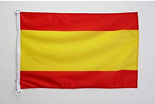 AZ FLAG Bandiera Nautica Spagna senza stemma 150x90 cm Anelli Plastica | Uso esterno e nautico bandiera nautica spagnola España sin armas con anelli in plastica poliestere a rete