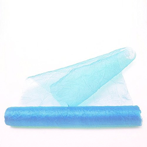 Deko AS GmbH Crashorganza Tischläufer Eisblau - 28 cm breit - Rolle 5 Meter - 68280 76-R 280