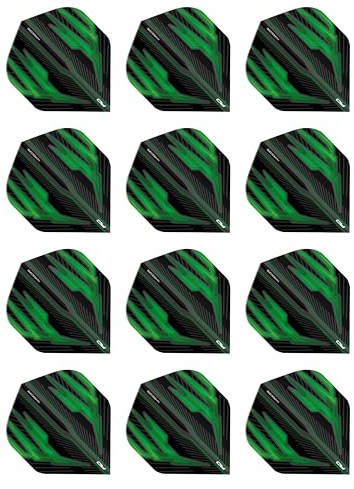 RED DRAGON Hardcore Radical Extra Dicke Standard Dart Flights - 4 Sätze pro Packung (12 Flights insgesamt)