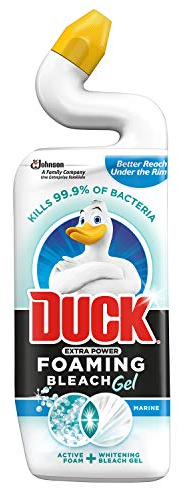 Duck Liquid Toilet Cleaner, Extra Foaming Bleach Gel, Marine, 750ml