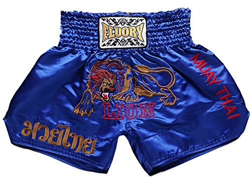 FLUORY Muay Thai-Shorts, hohe Qualität, Shorts für Thaiboxen, MMA, Kickboxen, für Damen, Herren, Kinder, Wettbewerb, Kampftraining, Wettbewerb.