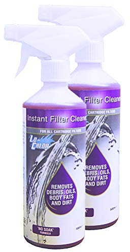 Lo-Chlor Instant Filter Cleaner Spray Hot Tub Pool Spa Tubs Spas (2 x 500ml)