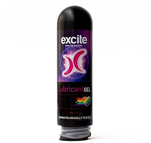 Excite Lubricante Anal a Base de Agua con Árnica y Acido Hialurónico 200 ml – Confort y Suavidad en la Intimidad | Vegano y No Pegajoso | Compatible con Preservativos y Juguetes Íntimos