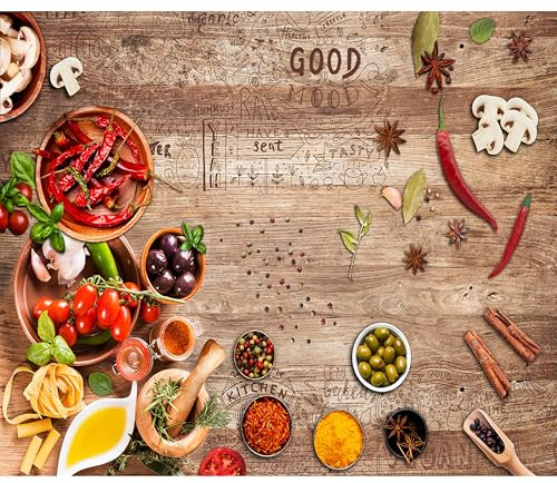 murando - Fototapete Vlies Gewürze Holz Paprika, 250x175 cm, Schlafzimmer | Full HD Druck, 3D-Effekt, lichtbeständige Farben, ideal fürs Wohn- oder Schlafzimmer, schnelle Montage, lichtbeständig, edel