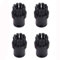 Huayuwa Lot de 4 brosses rondes de rechange pour nettoyeur vapeur Karcher SC1 SC2 SC3 SC4 SC5 SC7 Noir