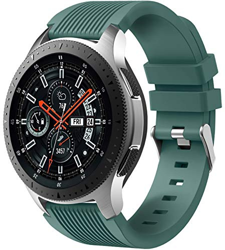 Dirrelo Armband Kompatibel mit Samsung Galaxy Watch 3 45mm/Galaxy Watch 46mm/Huawei GT 2 46mm, 22mm Weiche Silikon Sport Armbänder Ersatz für Samsung Gear S3 Frontier für Herren Damen