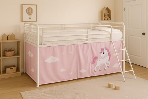 HLS Einhorn-Zelt für Hochbett mit Hochbett, Pink
