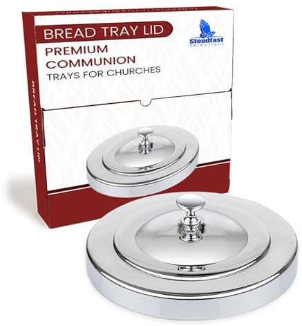 Steadfast Selections - (Bread Tray Lid) Premium Communion Trays for Churches | Communion Set | Communion Plates for Church | Communion Tray Set | Communion Supplies | Church Communion Ware Sets