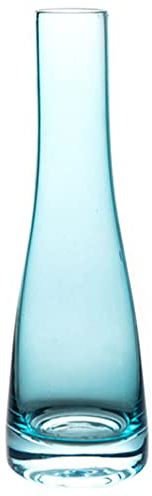 VASANA Jarrón de vidrio soplado hecho a mano, jarrón de cristal transparente, jarrón de un solo tallo para decoración del hogar y la oficina, centro de mesa para bodas, fiestas y eventos