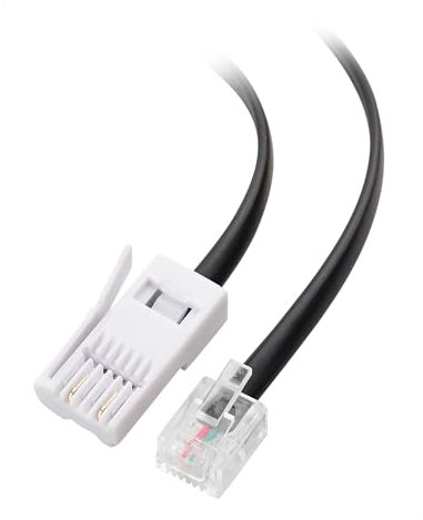 Cable Matters 5m BT to RJ11 Cable (Telephone Cable for BT) in Black - 5m