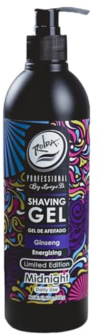 Rolda Midnight Ginseng Shaving Gel For Sensitive Skin - Clear Non-Foaming Shaving Gel for Men - No Bump Shave Gel, Mess-free Application, Anti-Aging, Fight Razor Burn, Smooth Shaves, 17.6oz