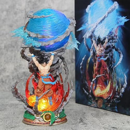 Anime Figure Goku Super Saiyan Son Can Emit Light Anime Action Model Hunter Super Dragon Bulle Cartoon Figure 23CM