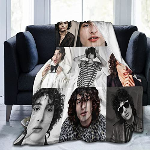 Suehome Coperta Finn Wolfhard morbida e confortevole in pile di lana coperta per divano, ufficio, auto, campeggio, yoga, viaggi, decorazione per la casa, accogliente coperta da spiaggia in peluche