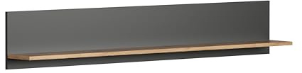 trendteam smart living - Esteban - Wandregal - Anthrazit/Evoke Eiche - Bücherleiste mit großzügiger Ablagefläche - (BxHxT) 150 x 25 x 18 cm | Schwebendes Wandregal · Holzwerkstoff-Korpus · passende Serie erhältlich