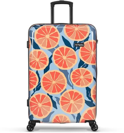 BHPPY Reiskoffer Groot 76x49x29cm - Lichtgewicht Koffer met 95L inhoud - Reiskoffer met 4 wielen - Veilig cijferslot - Grapefruit