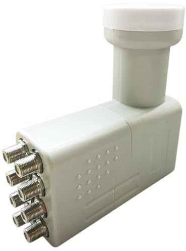 Digiquest Unabhängiger 8 OUT LNB Konverter ermöglicht den Anschluss von bis zu acht Decodern oder Fernsehern mit integriertem Satelliten-Tuner | doppelt geschirmt | Für HD- und 4K-Signale