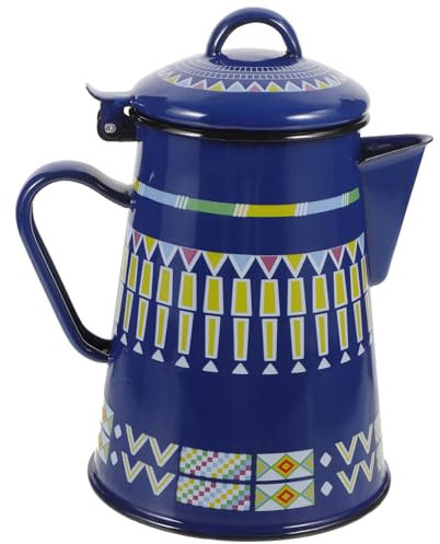 Cabilock Dekorativer Emaille-teekessel Handgriff Campfire Wasserkocher Mit Induktionsherd-kompatibilität Sicherer Kaffeekocher Für Gas Elektroherde Leicht Und Robust Für Tee Kaffeegenuss