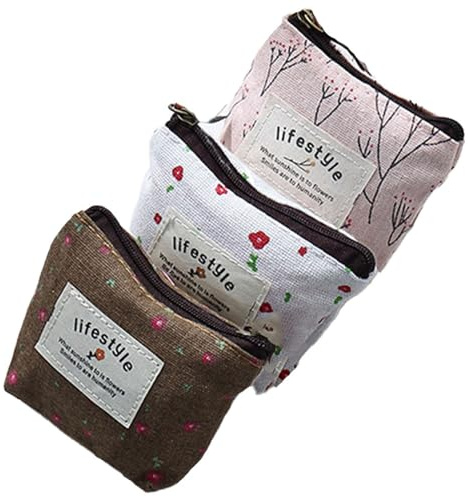 Sufune Mini Geldbrse Damen, Tragbare Kosmetiktasche, Mini Tasche Fr Mnzen, Karten, Schlssel, Mehrfarbig, Kunststoff, Reiverschluss, Damen, Frauen, Alltag