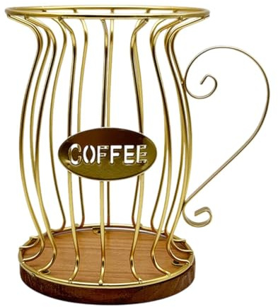FytStycale Panier Porte-filtre à Café, Support à Dosettes de Café, Récipient de Rangement pour Dosettes de Café pour Le Bureau, or