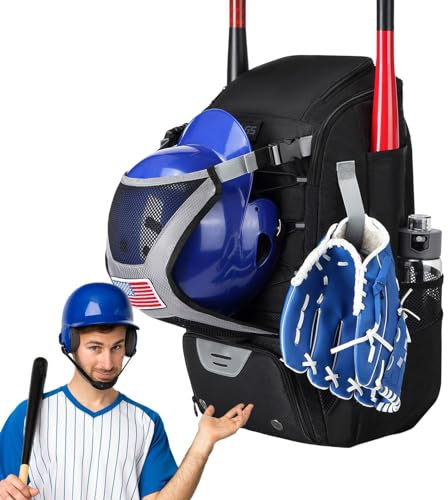 Générique Baseball Equipment Bag, Waterproof Baseball & Softball Backpack, 58,8 x 35,4 x 23,2 cm, große Kapazität, Sporttasche mit Schuhfach, für, und Erwachsene