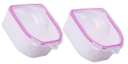DRESSOOS Recipiente Para Remojo De Uñas y Manicura 2 Piezas Doble Capa Acrílico Transparente Para Cuidado y Remojo De Cutículas Casa