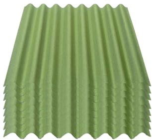 Onduline Easyline Dachplatte Wandplatte Bitumenwellplatten Wellplatte 8x0,76m² - grün