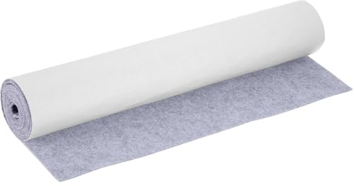 YNNHUDEEP Filz Selbstklebend Filzmatte Filzstoff Hellgrau 40x220cm 1mm Dick | Filzrolle DIY, für Schachtel-Liner Untersetzer Schubladenmatte Auto Filz Bilderrahmen Stuhlbein Tischbeine