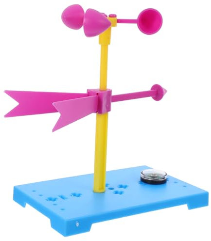 Amosfun Educational Weather Station Kit for Fun Plastic Wind Vane Science Interactive Learning Tool for Understanding Wind Direction and Speed for Classroom and Home Activities