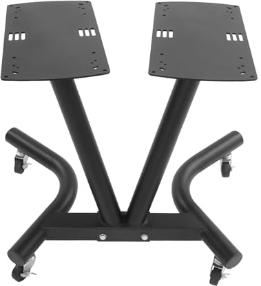 67x46x54cm Hantelablage,Hantelständer mit Universalräder,V Förmiger Hantelablage,Verstellbarer Metall Hantelständer für Selector Hanteln