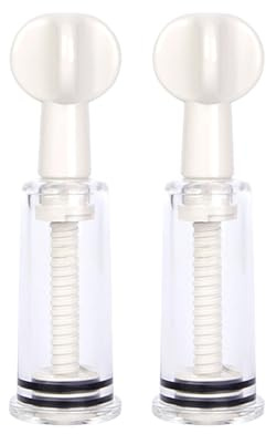 Nippelsauger Nippel Sauger Brustwarzensauger Niplette Schlupfwarzen | Nipple Clamp Extreme Weiß 2 Stk Klein Nippelklemme Frau Klitoris Brust Vergrößerungsucker Sexspielzeug Erotik für Frauen