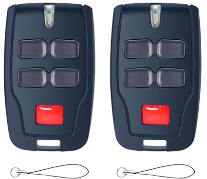 Télécommandes 4 Canaux 433.92 MHz – Compatible avec systèmes de porte de garage de chez BFT MITTO B RCB04 R1 / RCB02 / Cool C4 – Remplacement idéal (2)