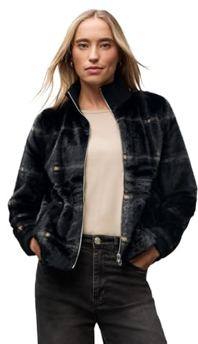 Street One 2117056 Veste en fausse fourrure à carreaux Femme (lot de 1)