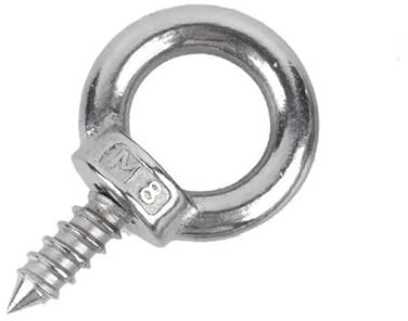 Pernos de expansión for anclaje de pared, M4-M12, acero inoxidable 304, perno de ojo de elevación, ganchos de anillo redondo, tornillos autorroscantes for madera(M6x40mm-1pcs)