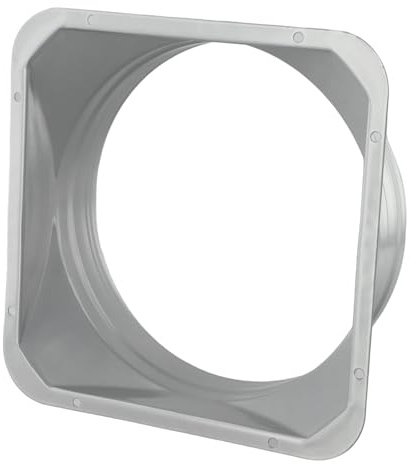 Conector de brida de ventilación de metal para conductos de 4 de 10 a pulgadas, accesorio de manguera de escape de acero galvanizado con base de montaje de tornillo, formato de ranura de presión de