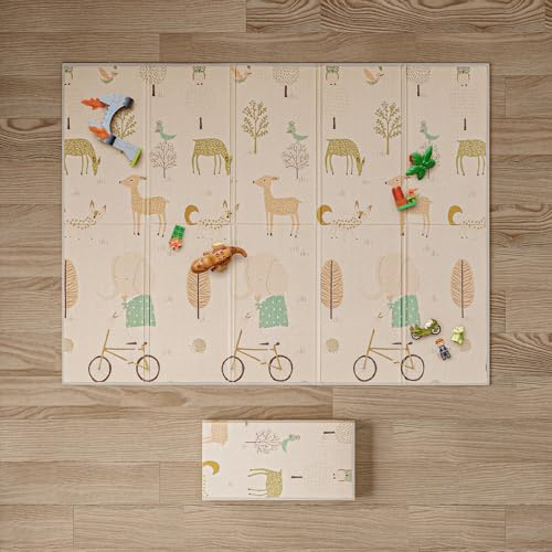 Gupamiga Spielmatte Baby Krabbelmatte Faltbarer, BabyTeppich Spielteppich Ungiftig XPE-Schaumboden Rutschfest Beidseitig Tragbar Wasserdicht